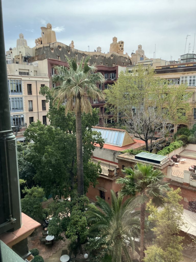 View of the courtyard from our room at H10 Casa Mimosa