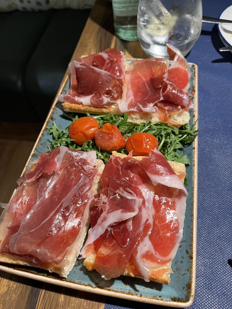 Jamon on Toasted Bread