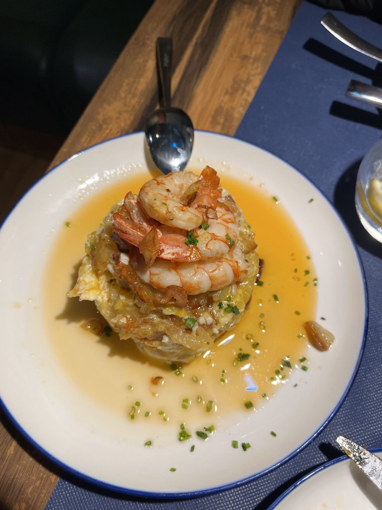 Garlic Shrimp Spanish Omelette