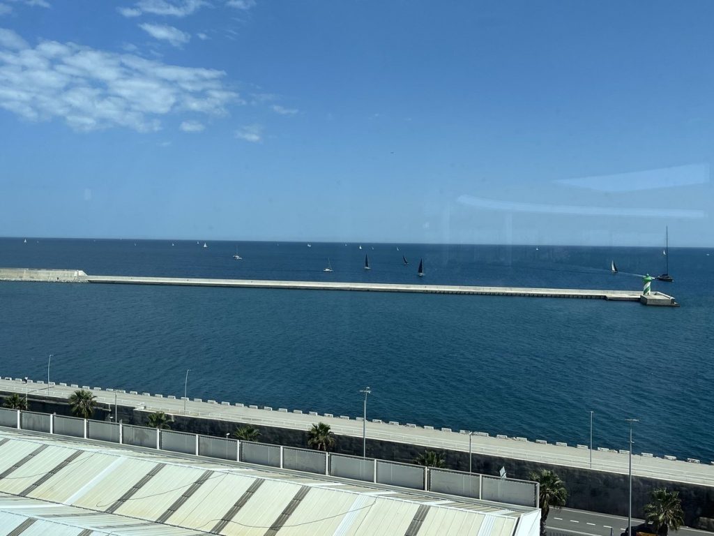 Celebrity Apex - Barcelona port view from Stateroom