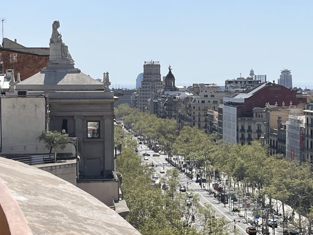 La Pedrera - Rooftop view along Passeig Gràcia