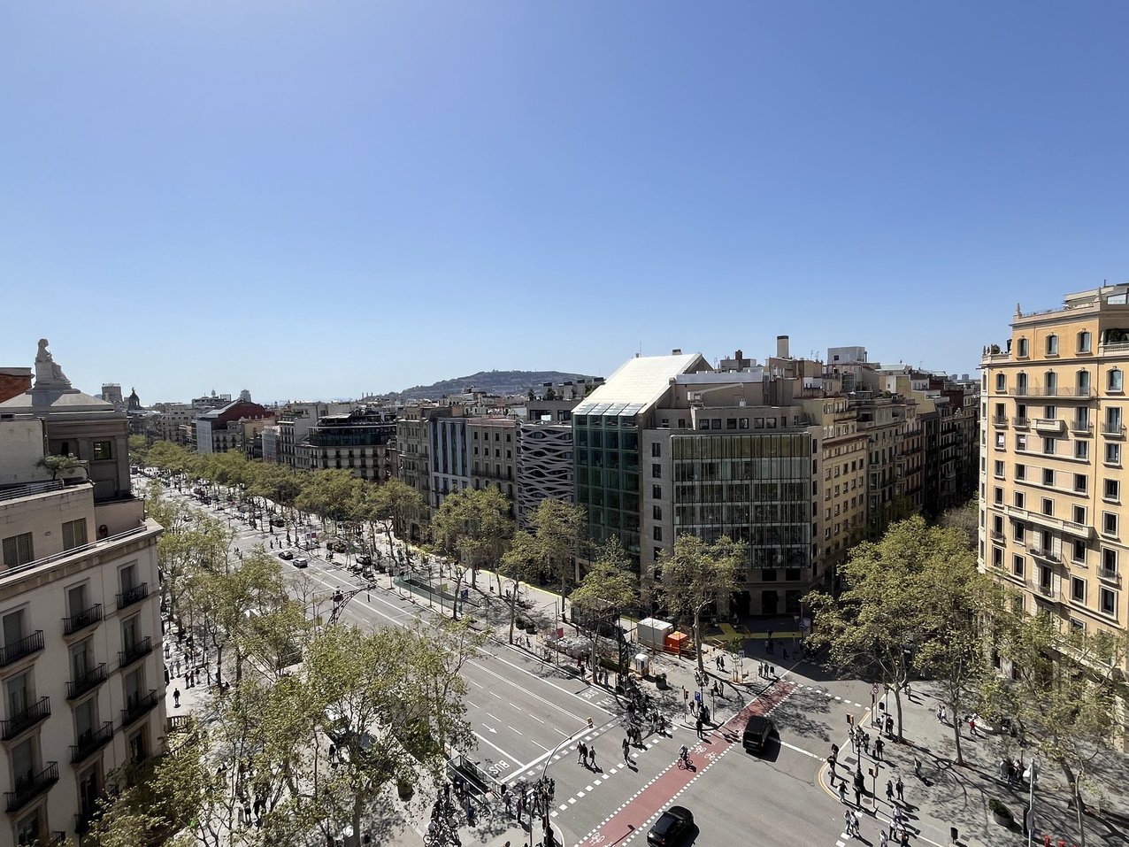 Passeig De Gràcia from atop La Pedrera
