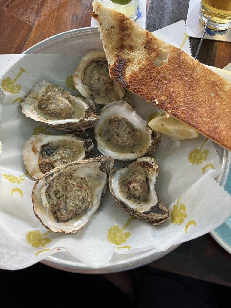 Grilled Oysters at Sandbar Beach Eats