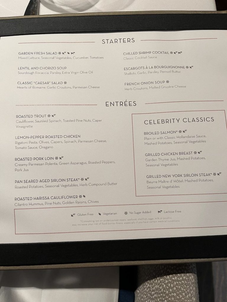 Menu - Cyprus Dinner #2