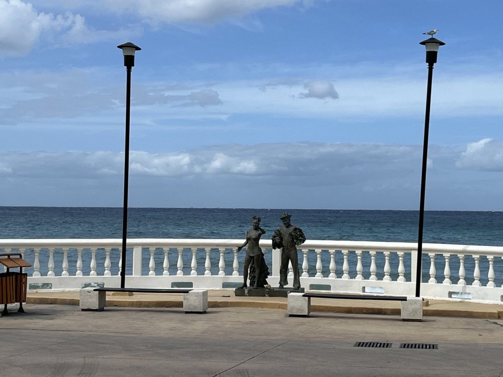 Los Carnavaleros Bronze Sculpture - San Miguel de Cozumel Waterfront Promenade