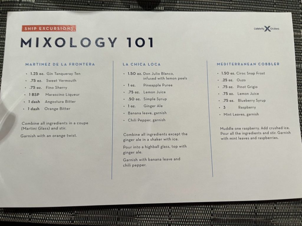 Mixology 101 - Recipes