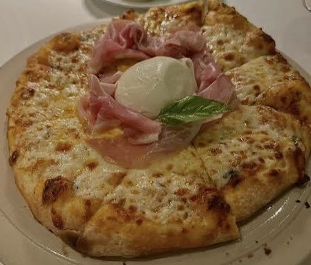 Palo Steakhouse - Prosciutto di Parma, Basil, Burrata Pizza