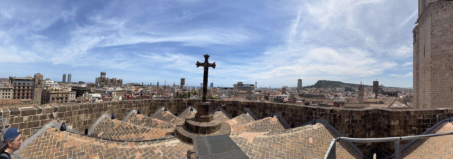 Wide Rooftop View - Cathedral of Barcelona