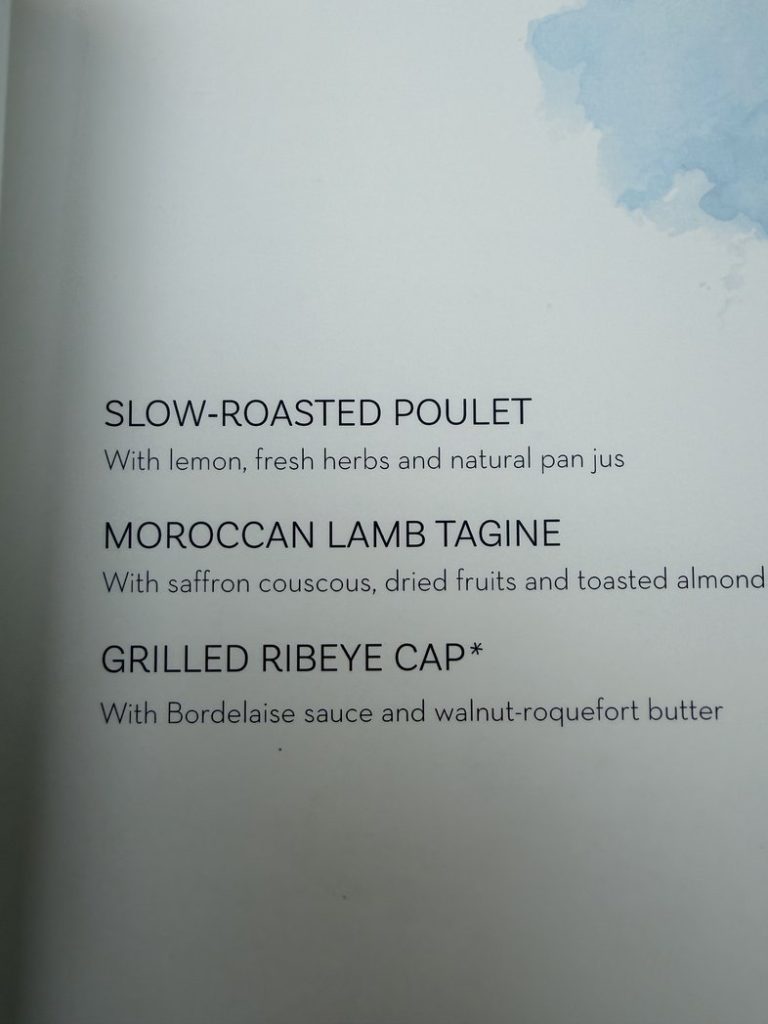 Bora Dinner Menu - Carnivore Entrees