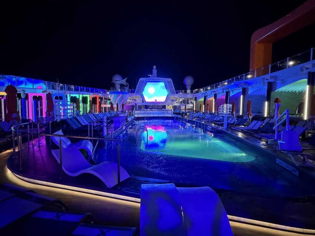 Pool Deck @ Night on Celebrity Xcel (Malta Port)