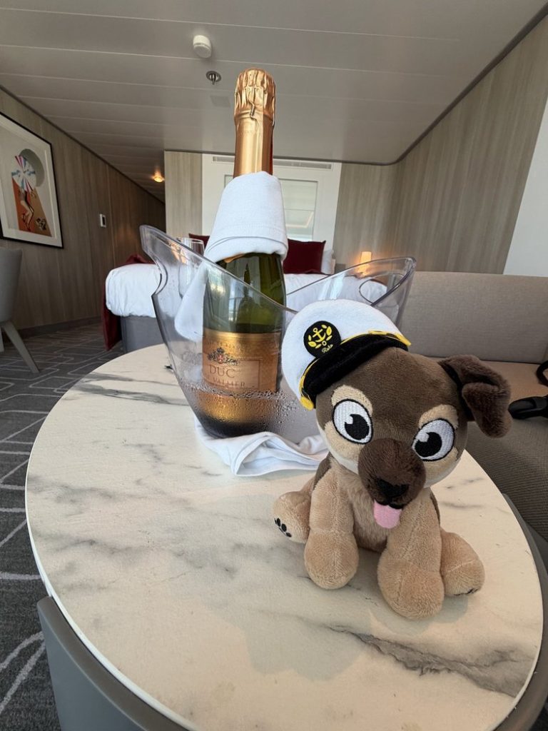 1st Mate Rolo Likes His Bubbly
