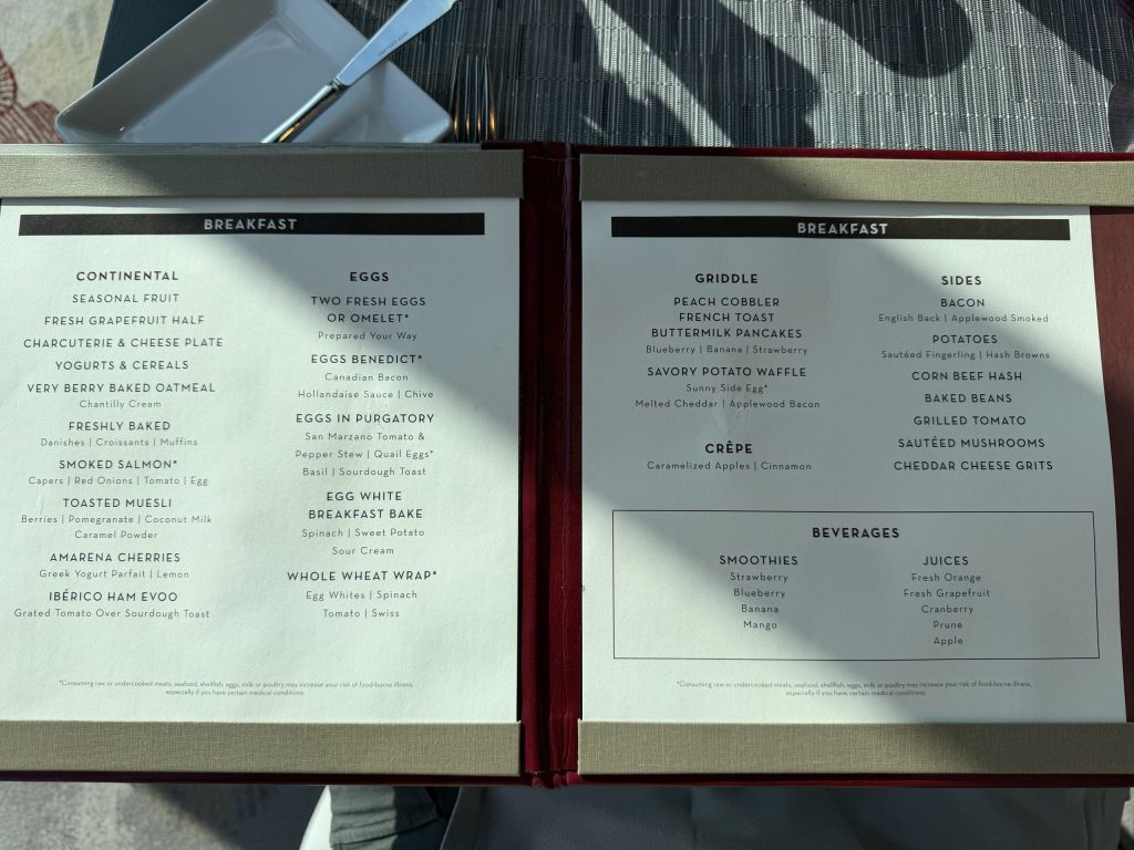 Luminae Breakfast Menu - Day 6
