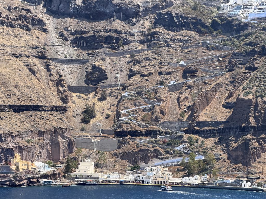 Santorini Cruise Port Day - Old Port - Cable Car & Switchback Steps to Fira