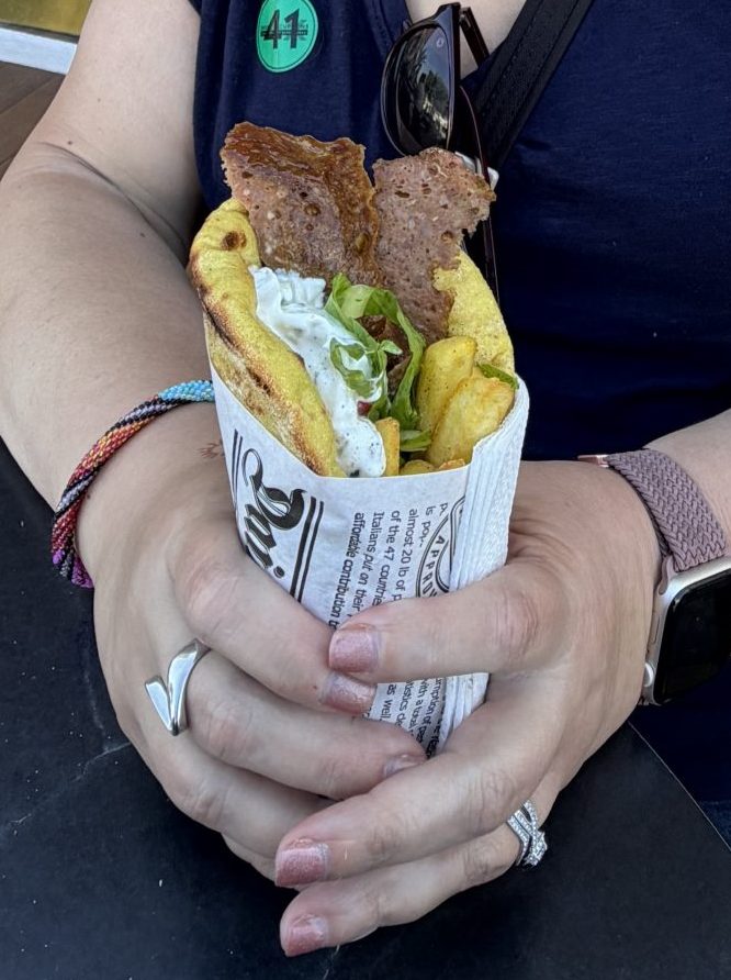 The €4.80 Gyro @ Souvlaki, Gyro, Pita & More, Fira