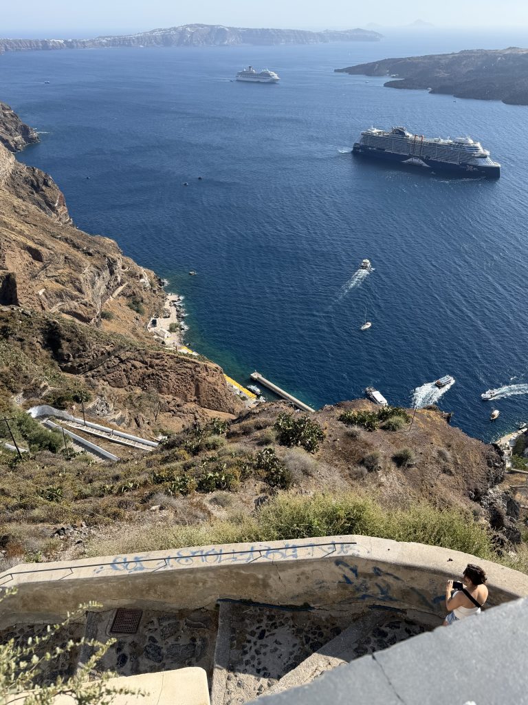 Looking Down from Fira, Santorini