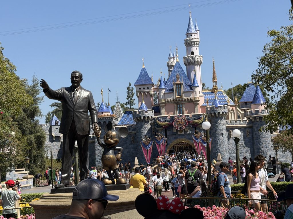 Southern California Disneyland trip - Sleeping Beauty Castle & Partners Statue