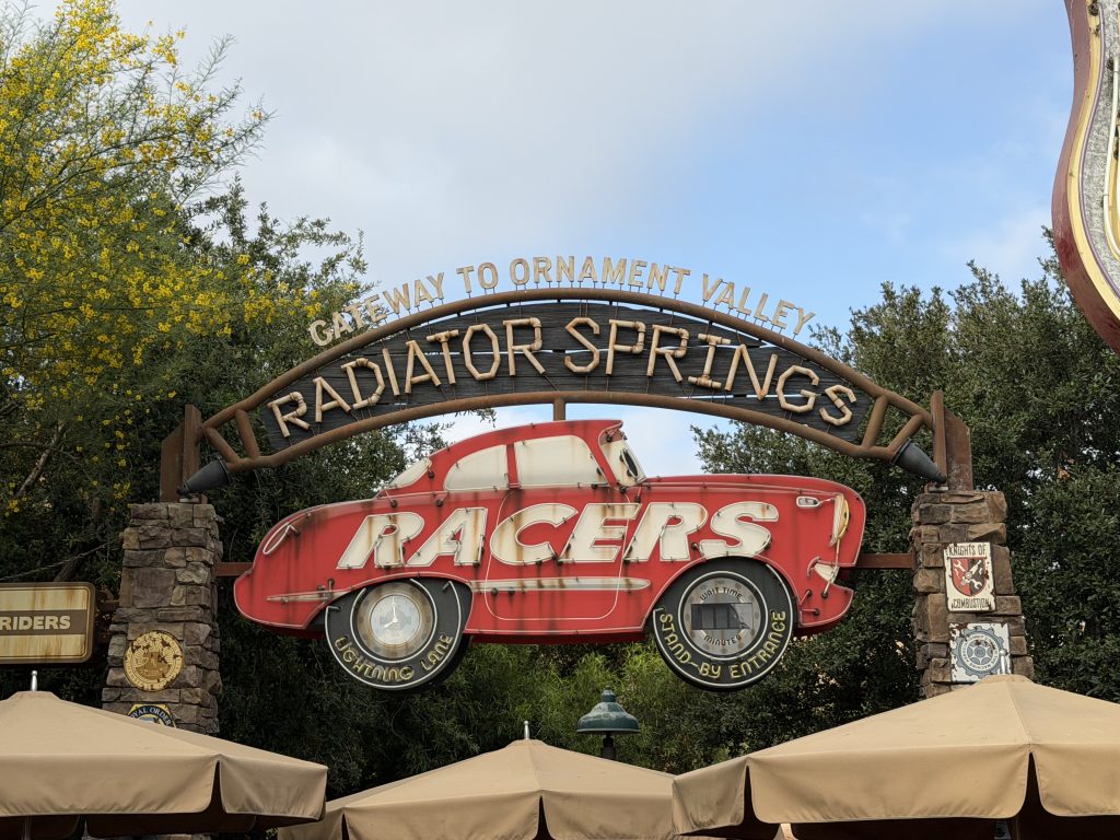 Entrance to Radiator Springs Racers