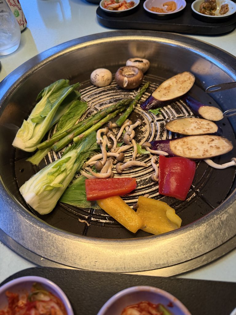 Cooking Veggies @ Gunbae Korean BBQ
